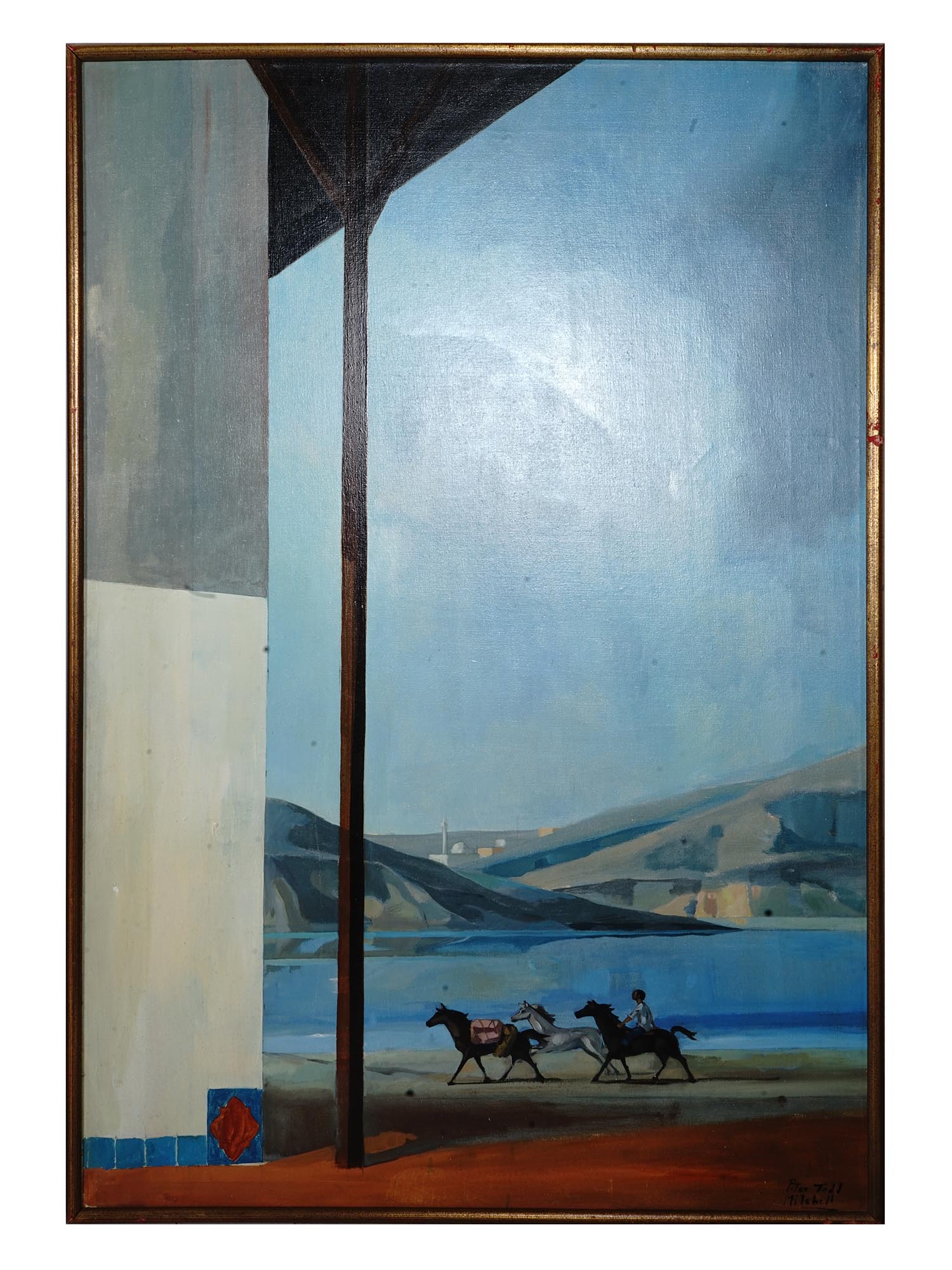 HORSEMEN TRIPTYCH PAINTING BY PETER TODD MITCHELL PIC-3